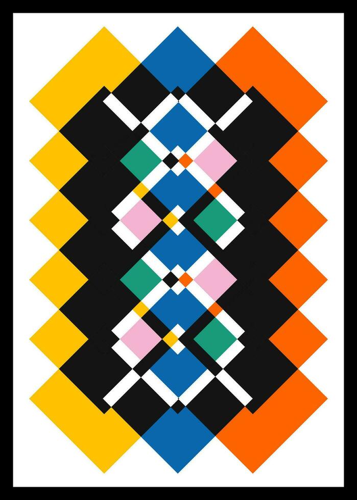 mínimo retro geométrico diseño carteles contemporáneo Arte pared decoración. geométrico formas póster cubrir antecedentes. vector
