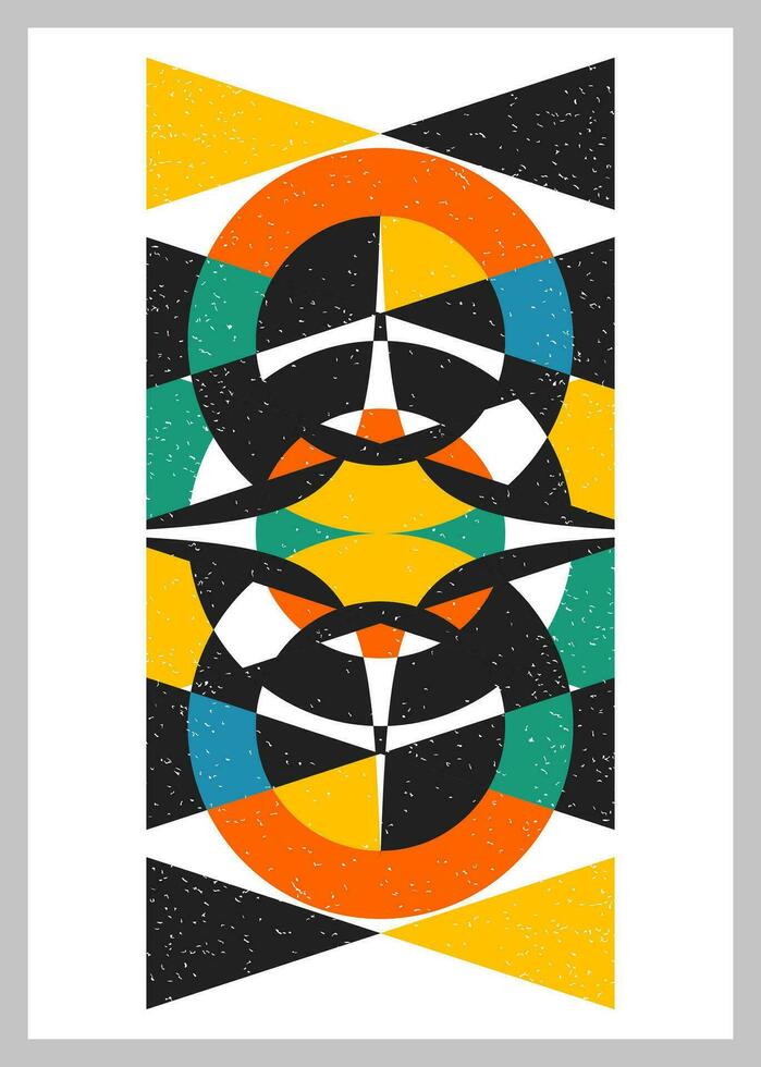 Minimal retro geometric design posters. Contemporary art wall decoration. Geometric shapes poster cover background. vector