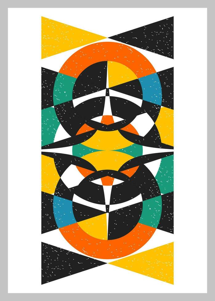 mínimo retro geométrico diseño carteles contemporáneo Arte pared decoración. geométrico formas póster cubrir antecedentes. vector