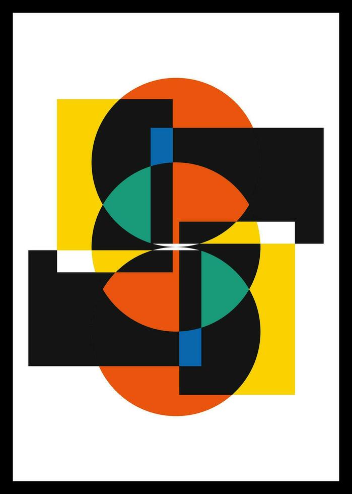 Minimal retro geometric design posters. Contemporary art wall decoration. Geometric shapes poster cover background. vector