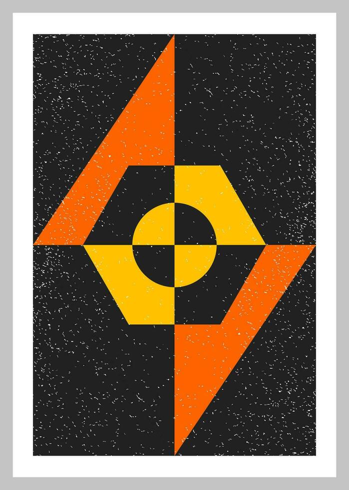 Minimal retro geometric design posters. Contemporary art wall decoration. Geometric shapes poster cover background. vector