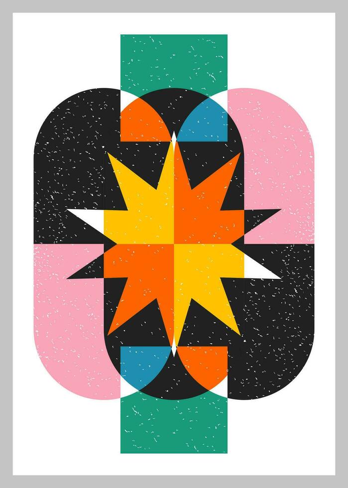 Minimal retro geometric design posters. Contemporary art wall decoration. Geometric shapes poster cover background. vector