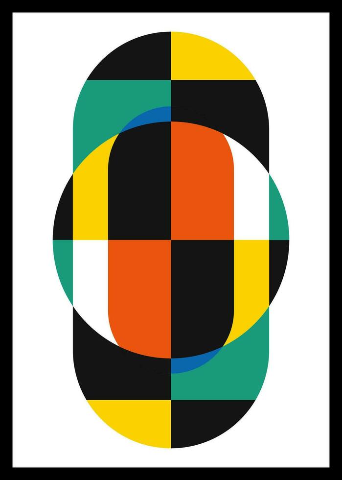 Minimal retro geometric design posters. Contemporary art wall decoration. Geometric shapes poster cover background. vector