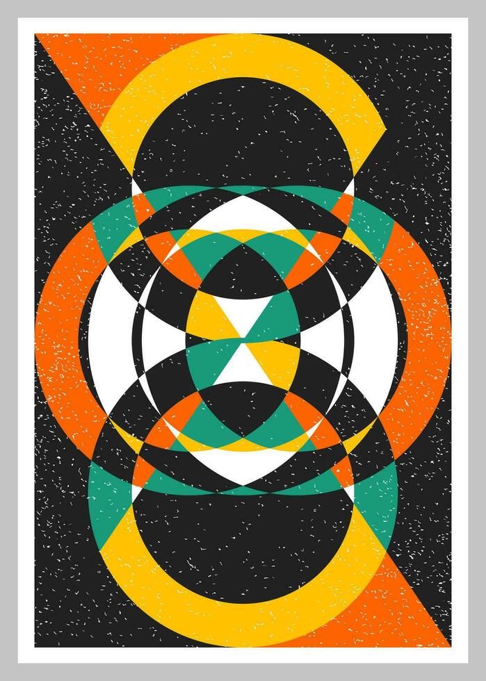 Minimal retro geometric design posters. Contemporary art wall decoration. Geometric shapes poster cover background. vector