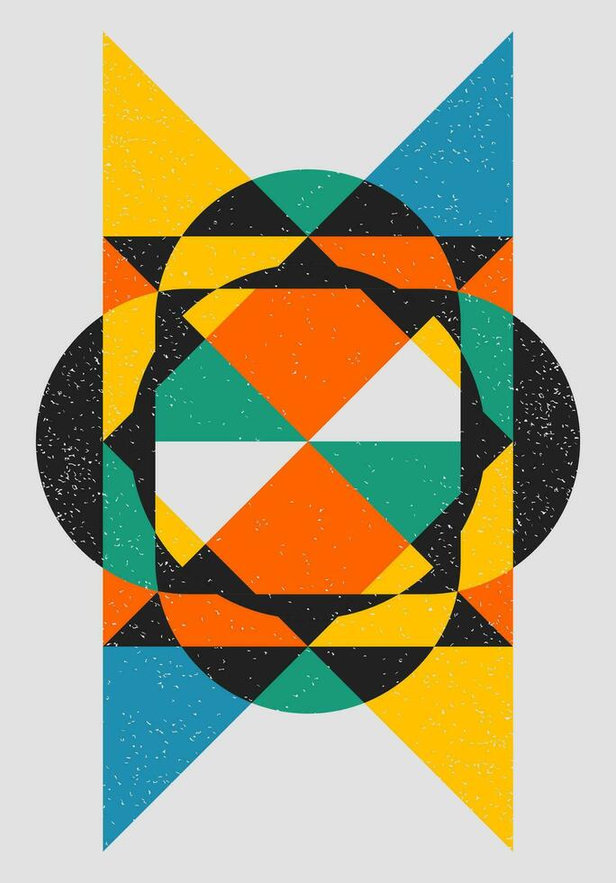 Minimal retro geometric design posters. Contemporary art wall decoration. Geometric shapes poster cover background. vector