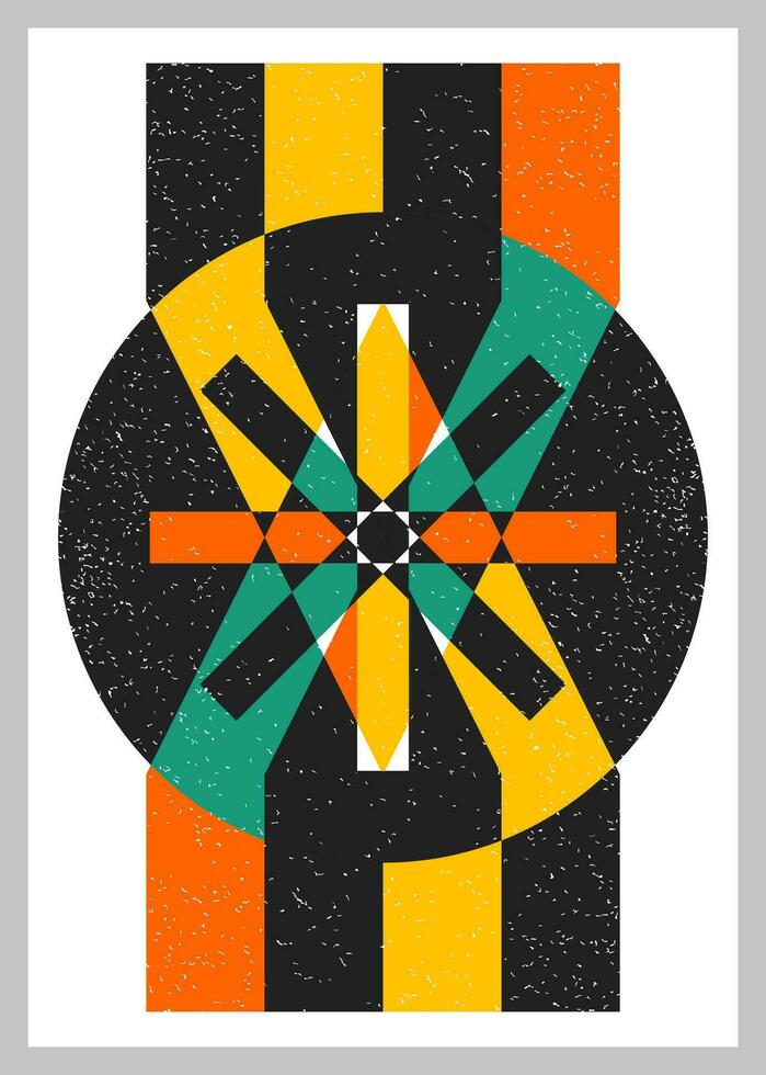 Minimal retro geometric design posters. Contemporary art wall decoration. Geometric shapes poster cover background. vector