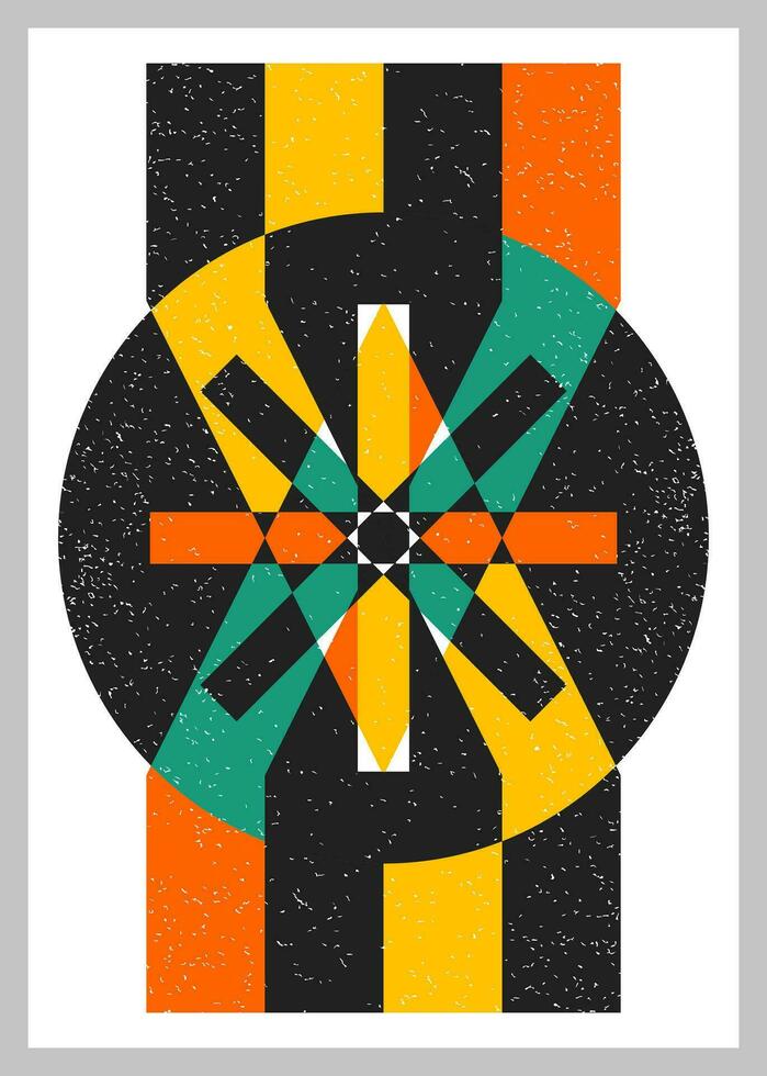 mínimo retro geométrico diseño carteles contemporáneo Arte pared decoración. geométrico formas póster cubrir antecedentes. vector