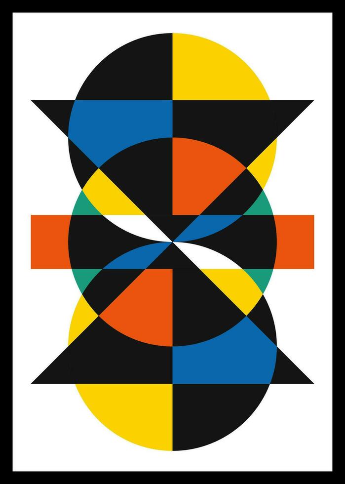 Minimal retro geometric design posters. Contemporary art wall decoration. Geometric shapes poster cover background. vector