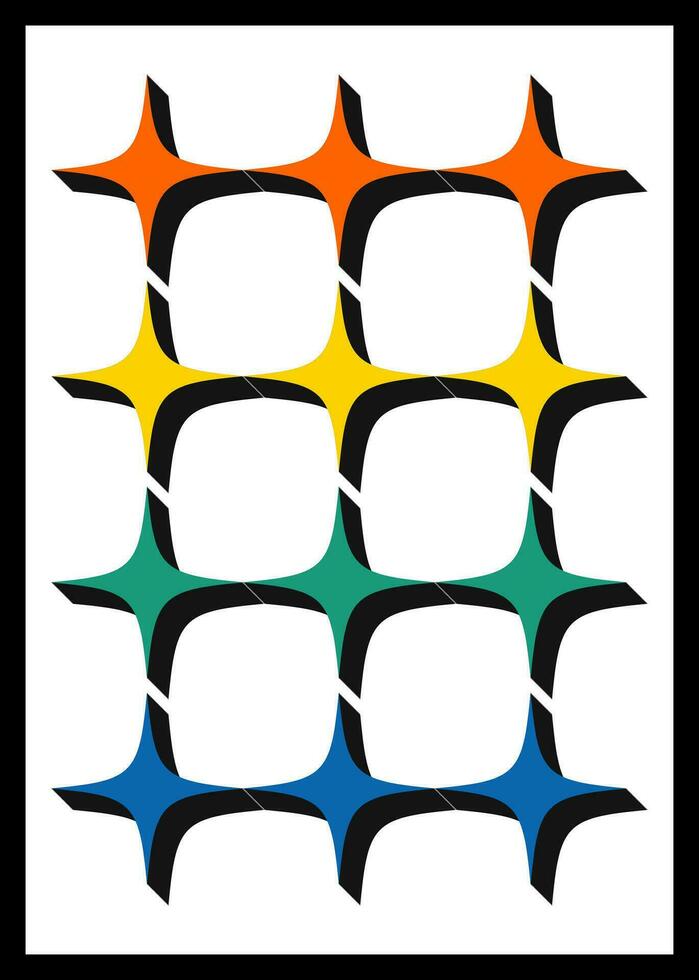 Minimal retro geometric design posters. Contemporary art wall decoration. Geometric shapes poster cover background. vector