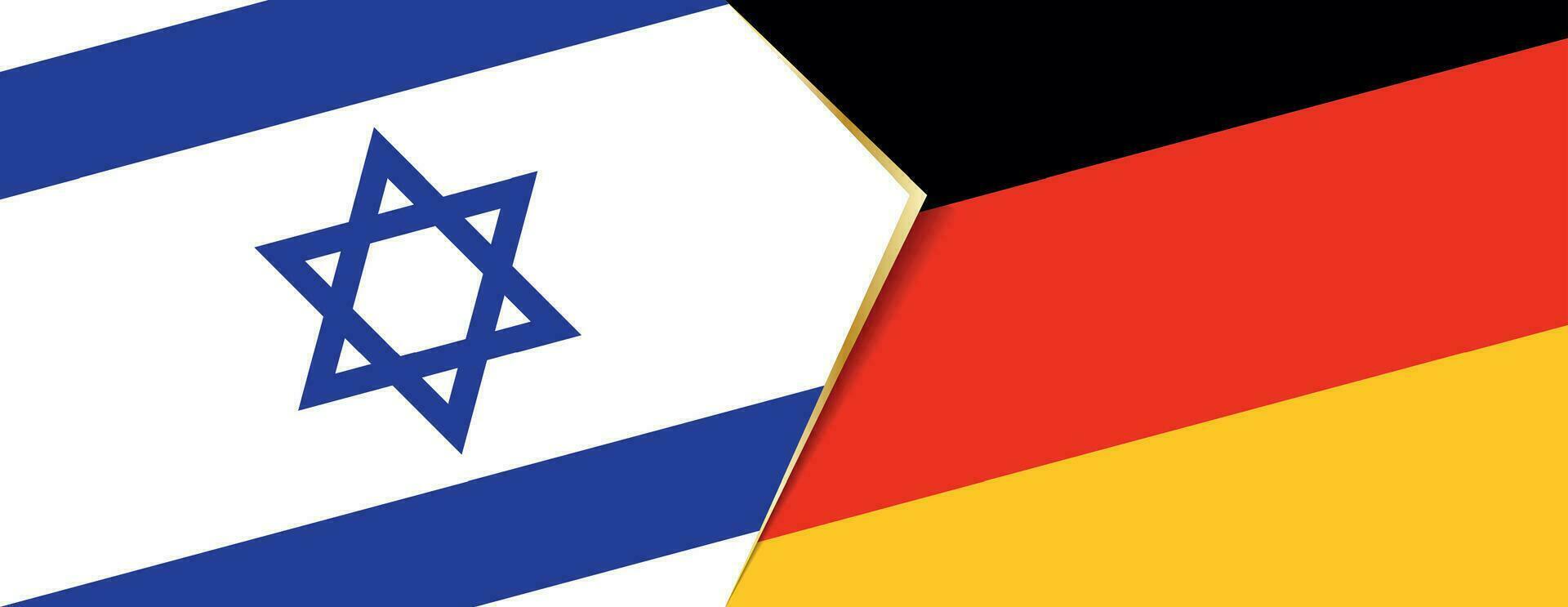 Israel y Alemania banderas, dos vector banderas
