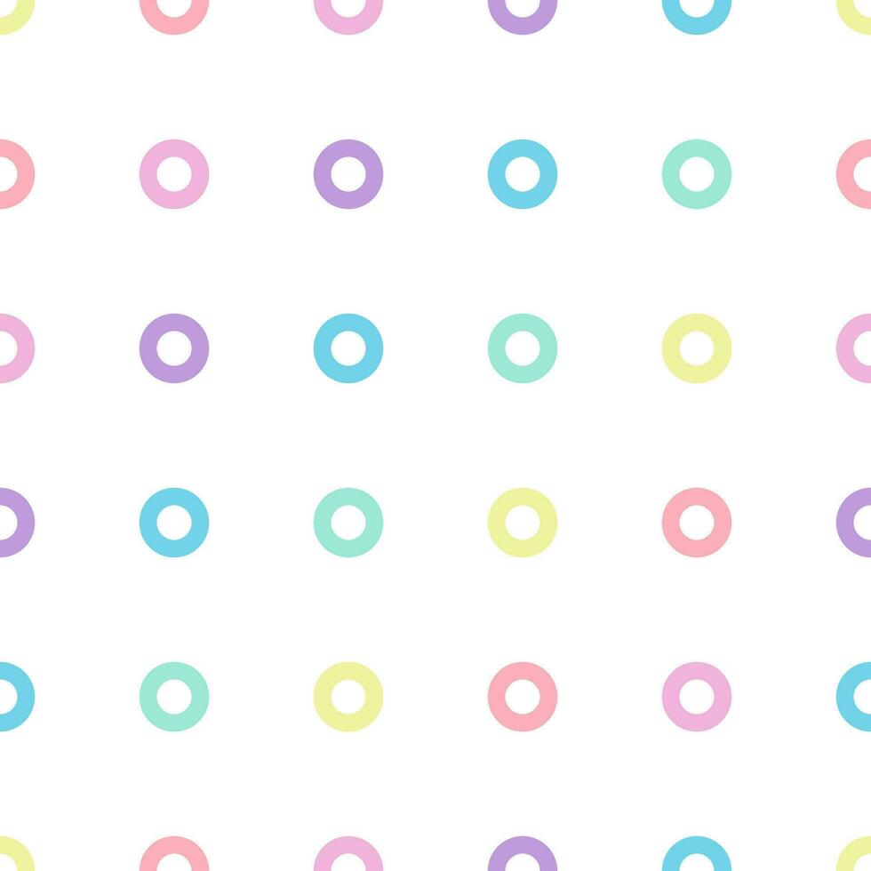 Beautiful pastel colored polka dot diapers for children, pastel donut pattern fabric. vector