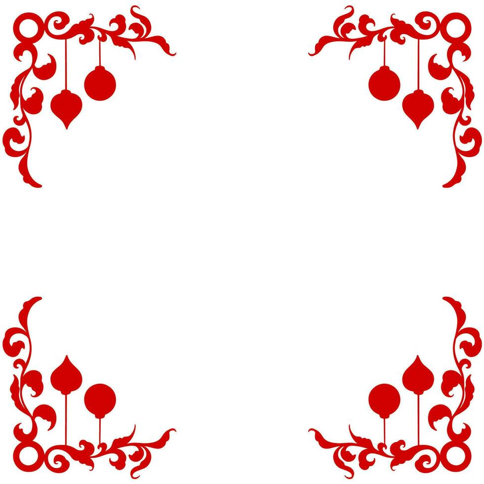 Vector red corner elegant frame border christmas purpose 34963533