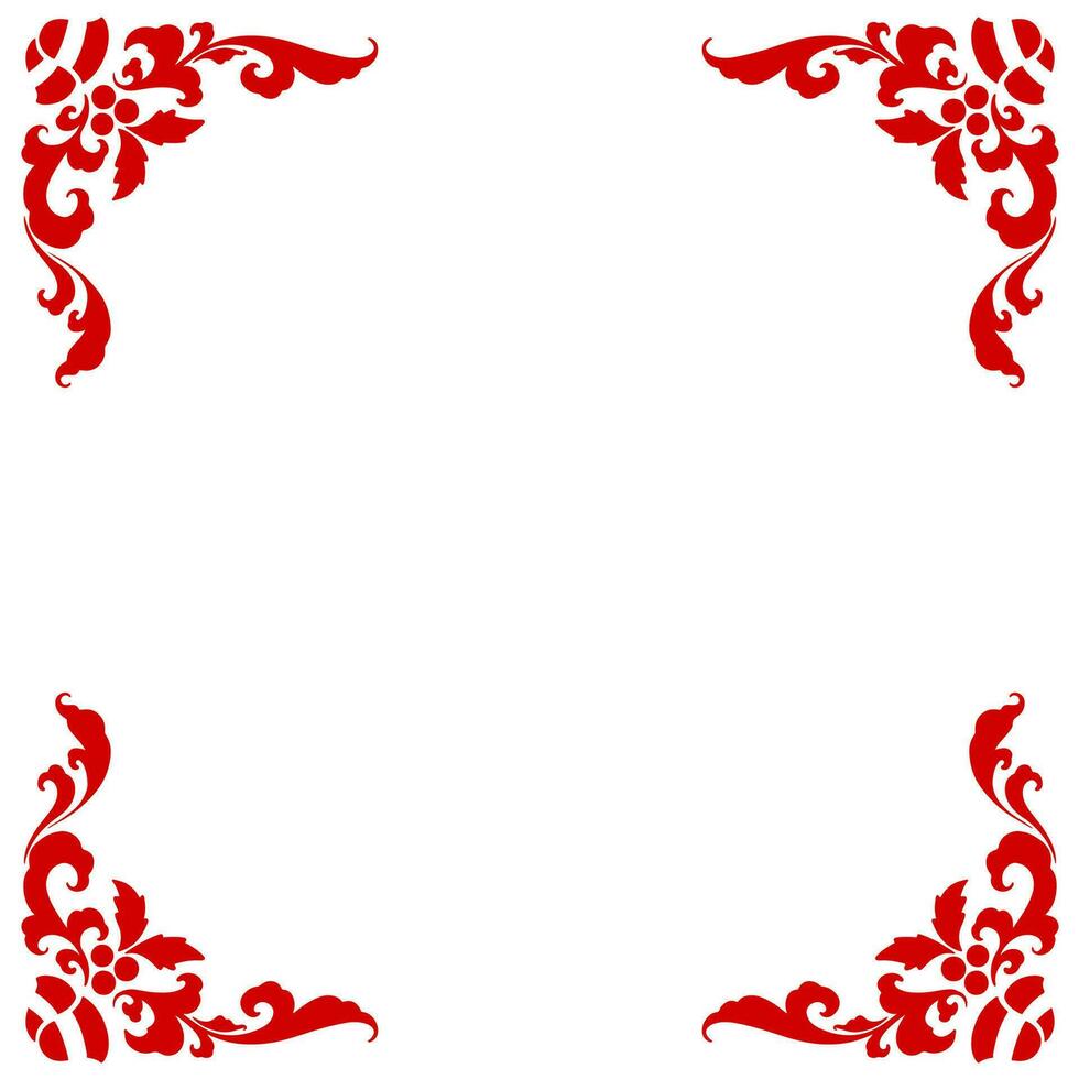 Vector red corner elegant frame border christmas purpose