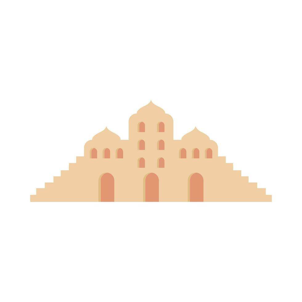 Boho style architecture flat illustration vector