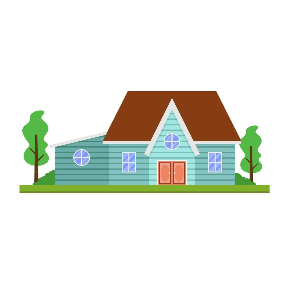 House building flat illustration vector