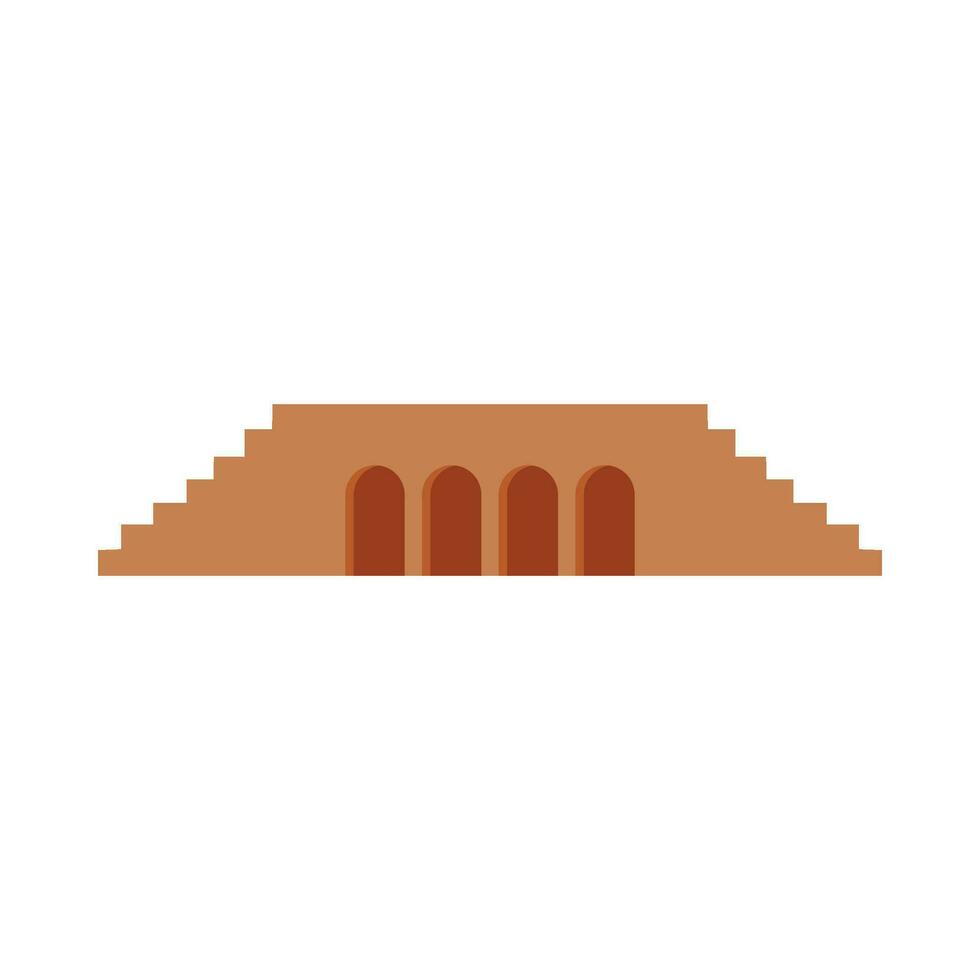 Boho style architecture flat illustration vector