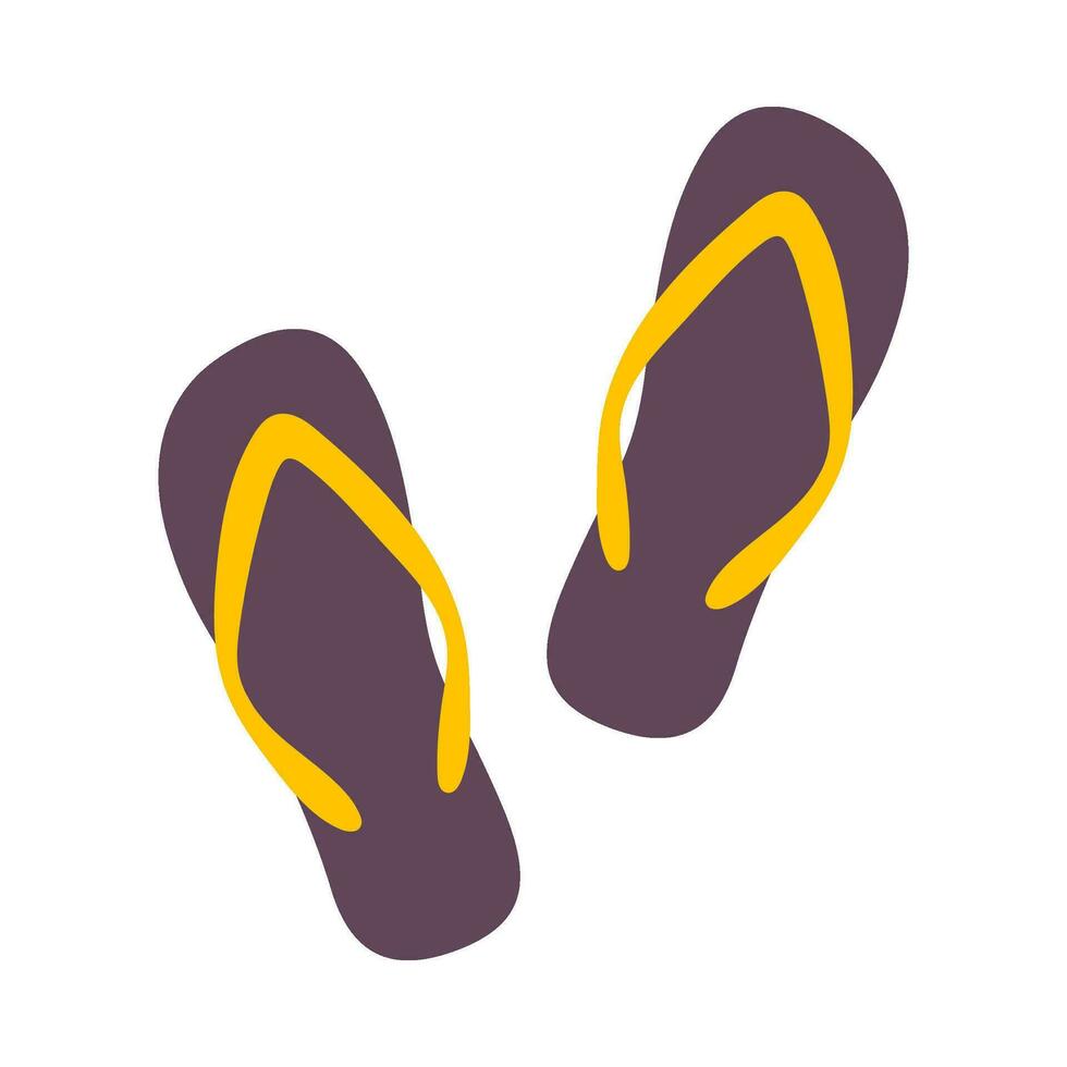 Flip flops flat illustration vector