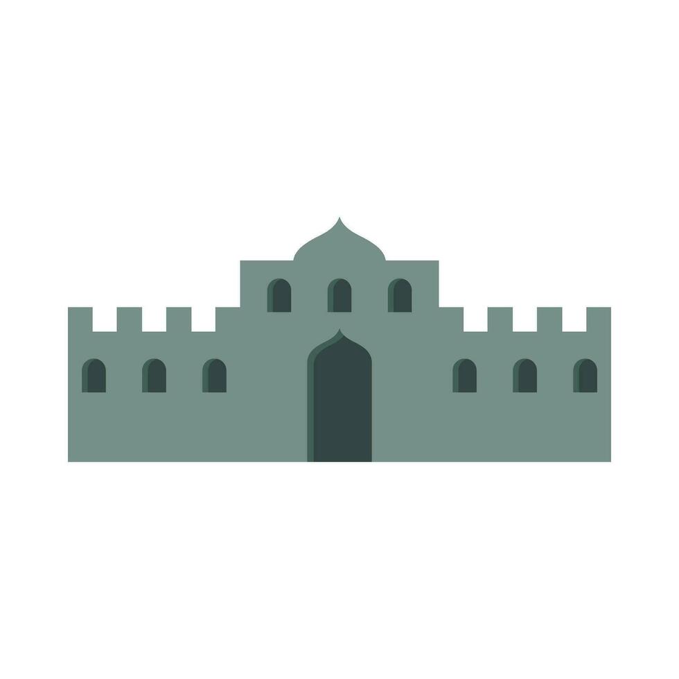 Boho style architecture flat illustration vector