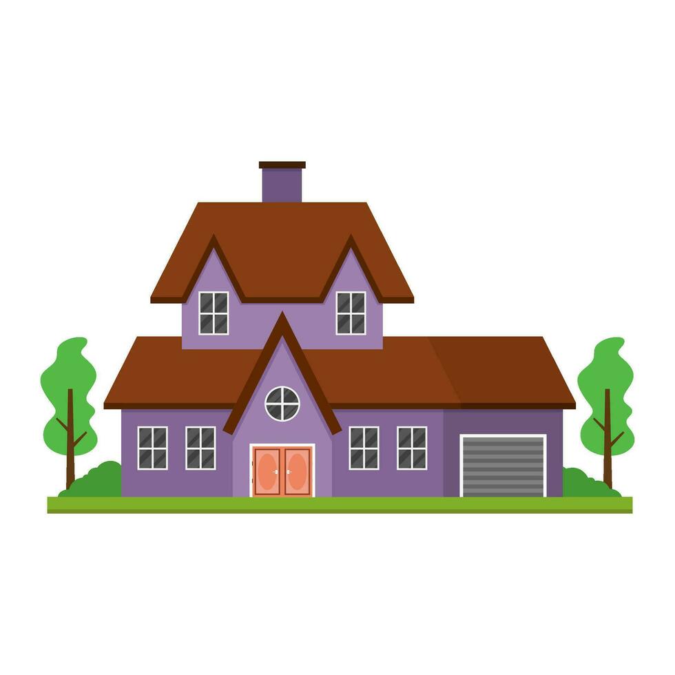 House building flat illustration vector