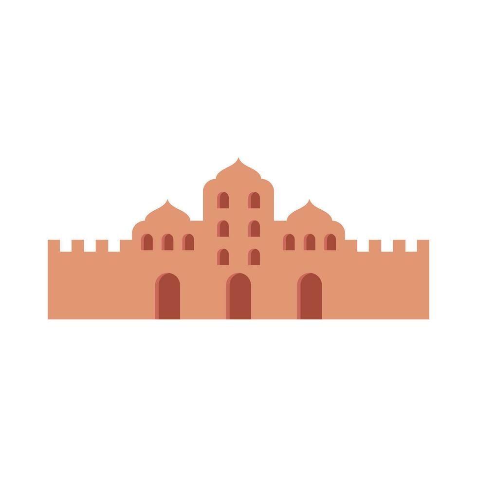Boho style architecture flat illustration vector