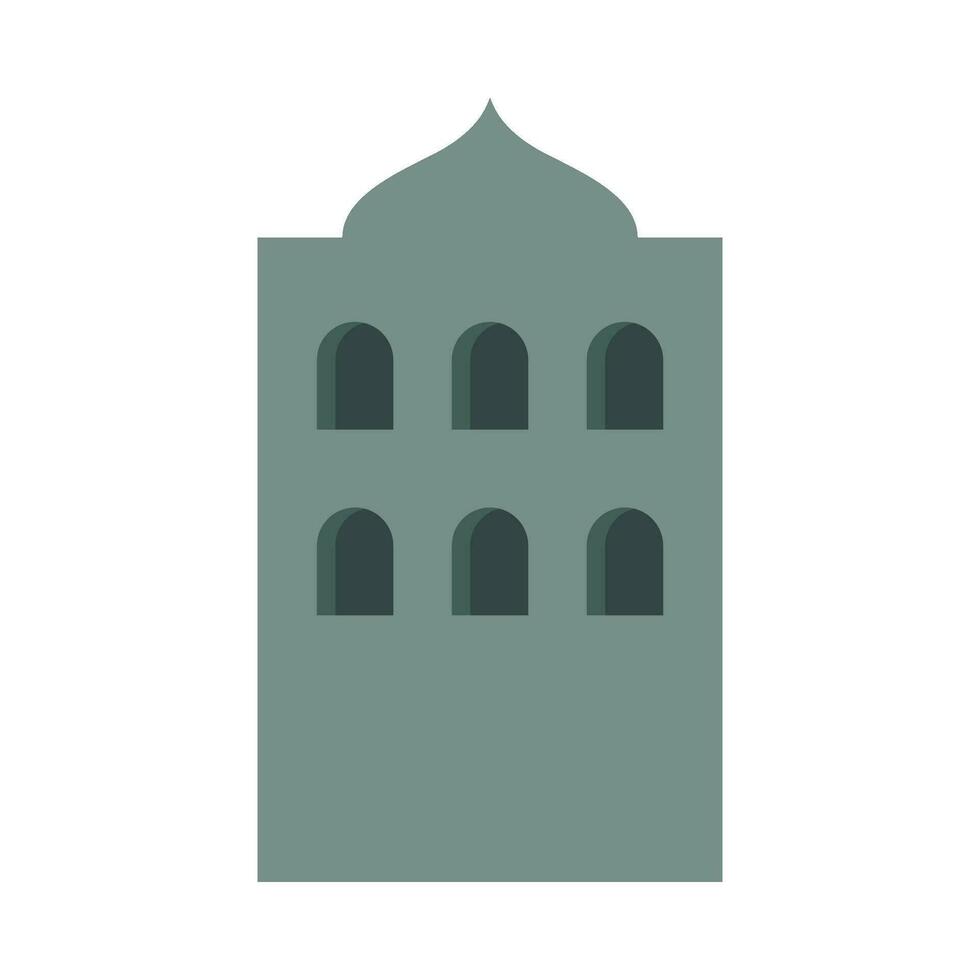 Boho style architecture flat illustration vector