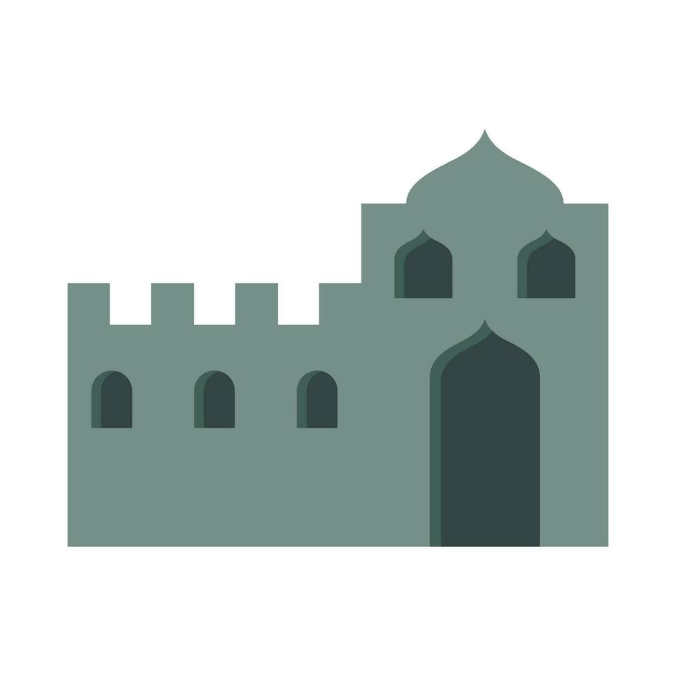 Boho style architecture flat illustration vector