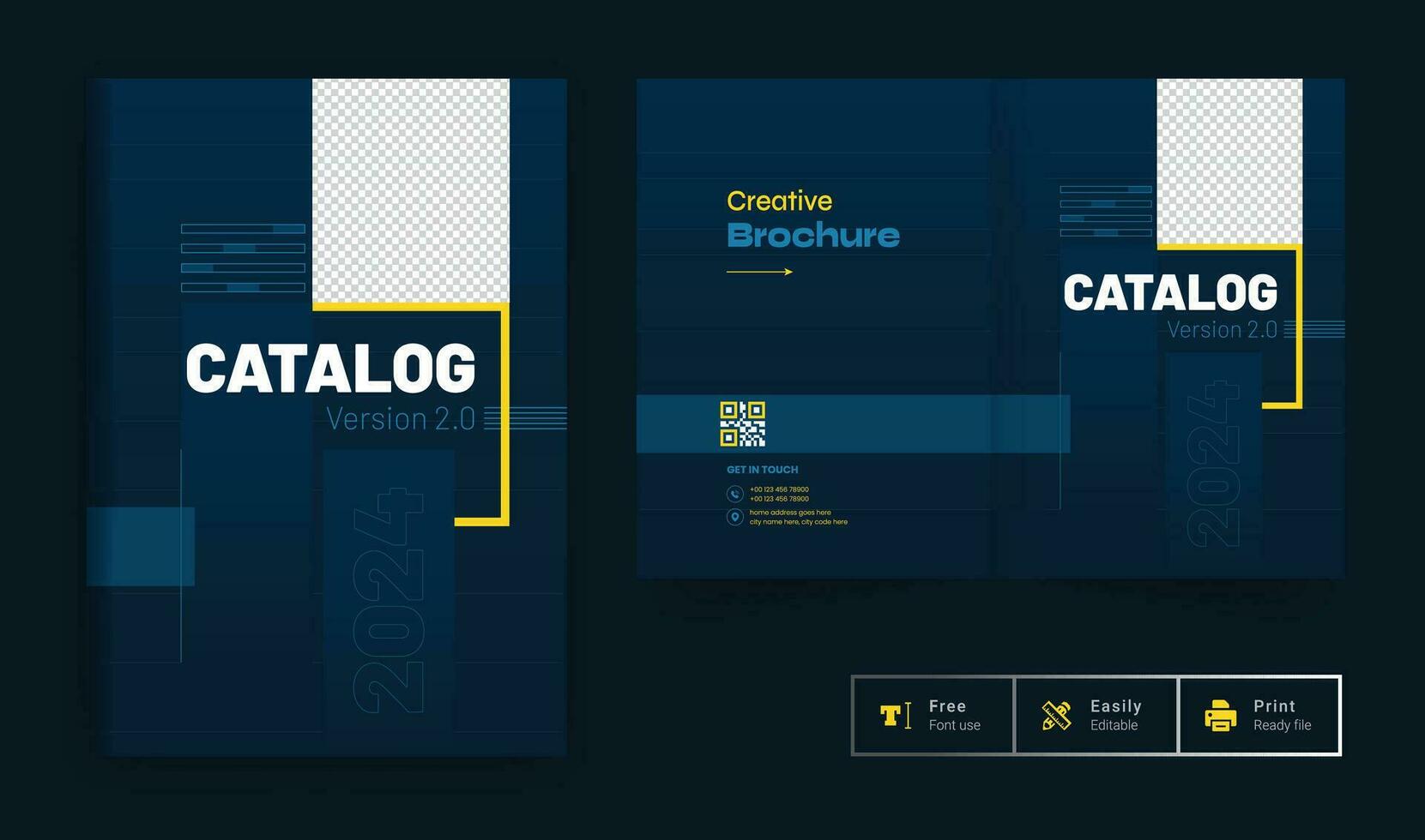 colorful modern business brochure cover design template vector