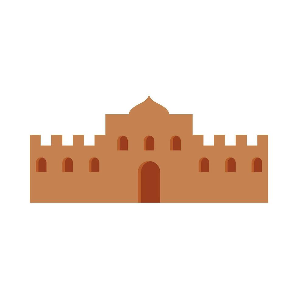 Boho style architecture flat illustration vector