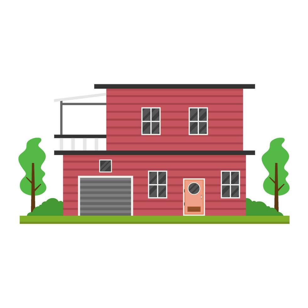 House building flat illustration vector