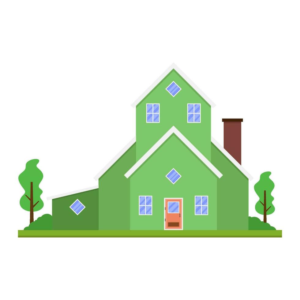 House building flat illustration vector