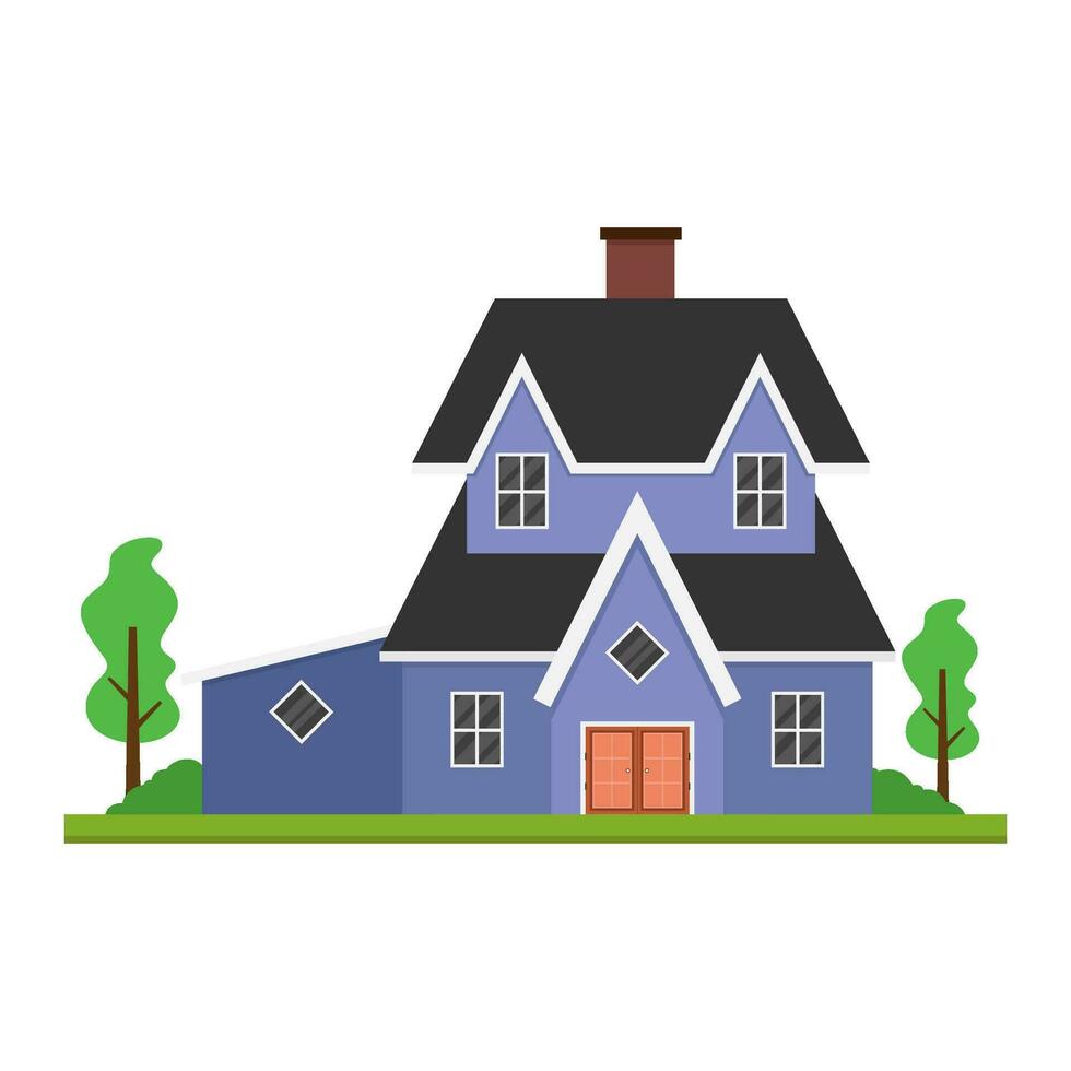 House building flat illustration vector