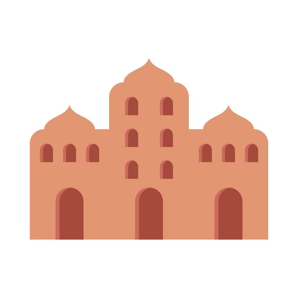 Boho style architecture flat illustration vector
