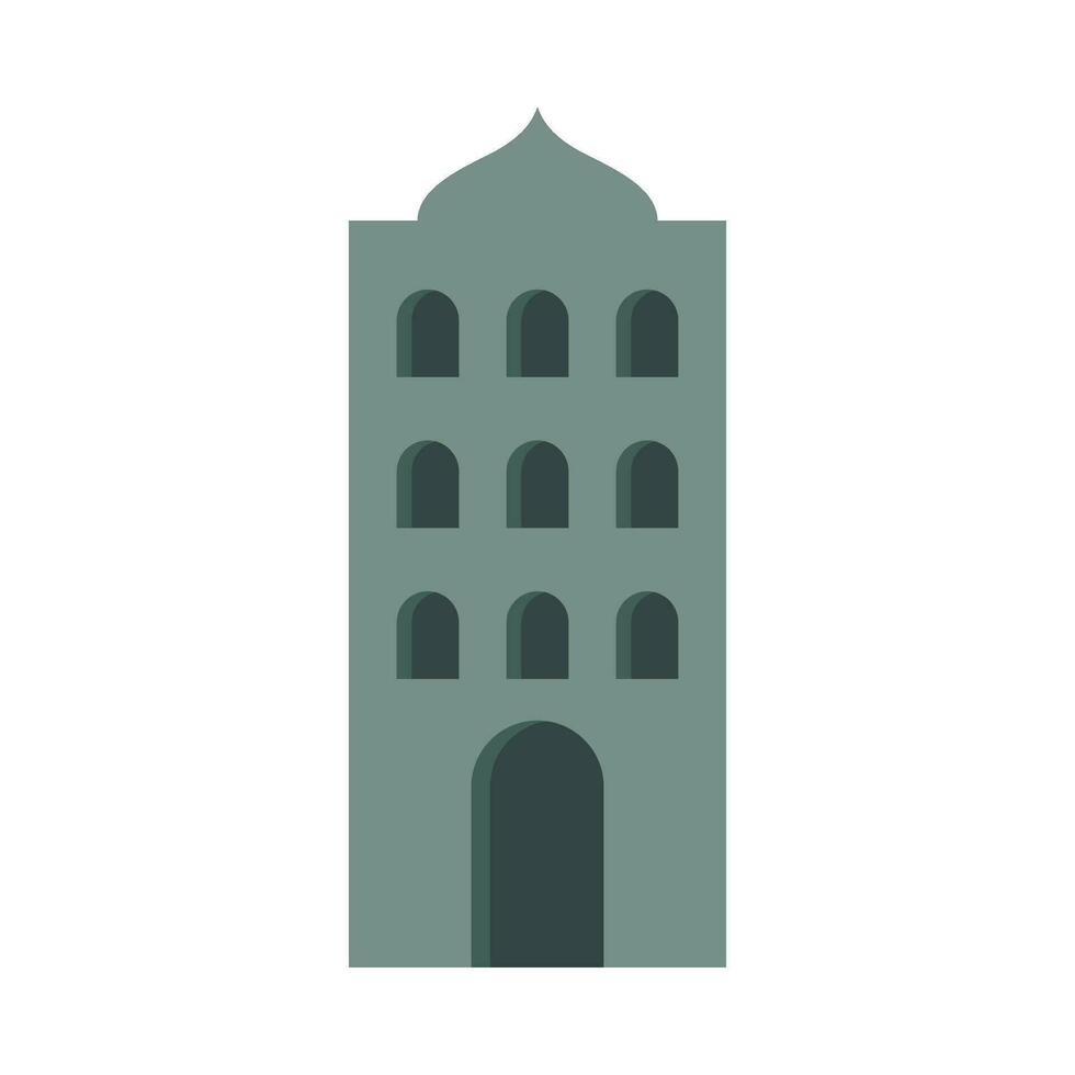 Boho style architecture flat illustration vector