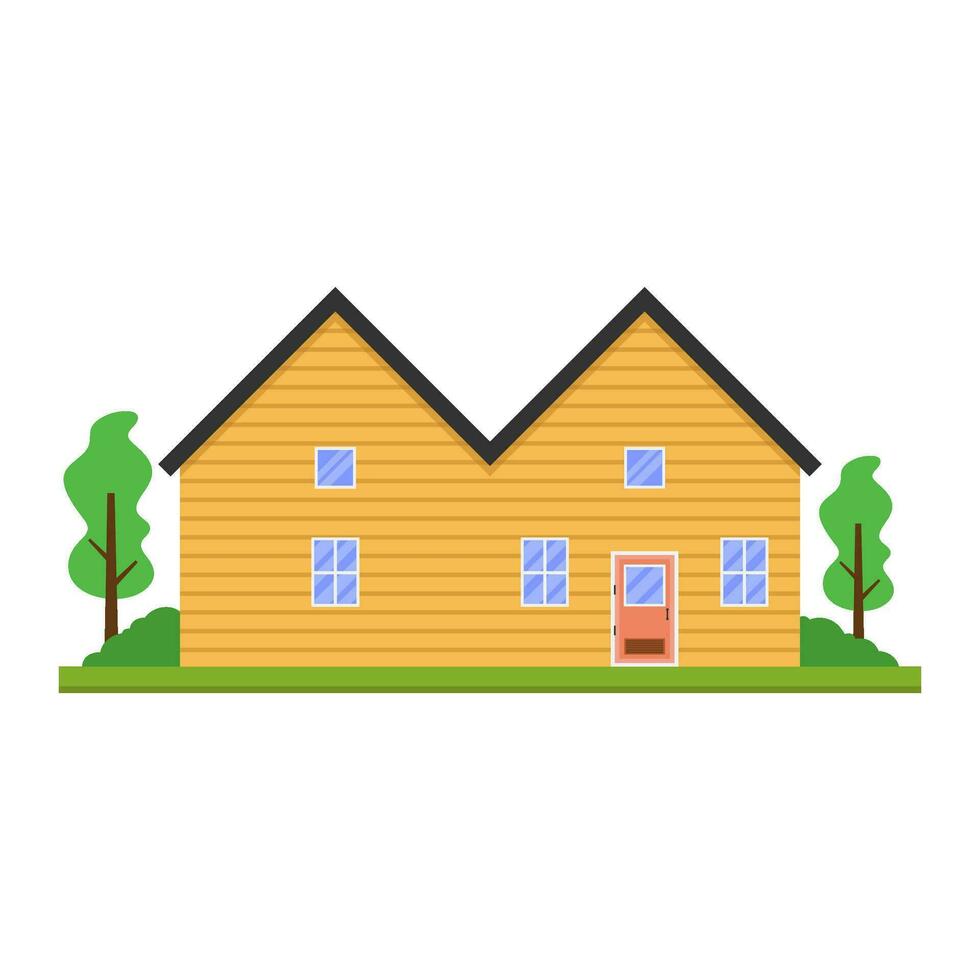 House building flat illustration vector