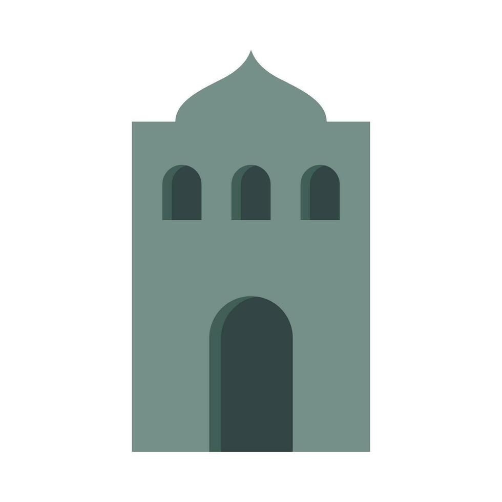 Boho style architecture flat illustration vector