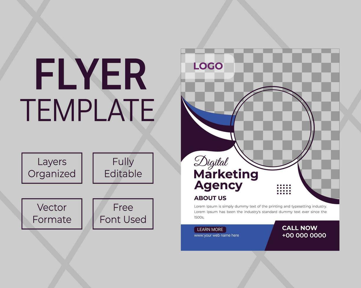 Digitals Marketing flyer design templates vector