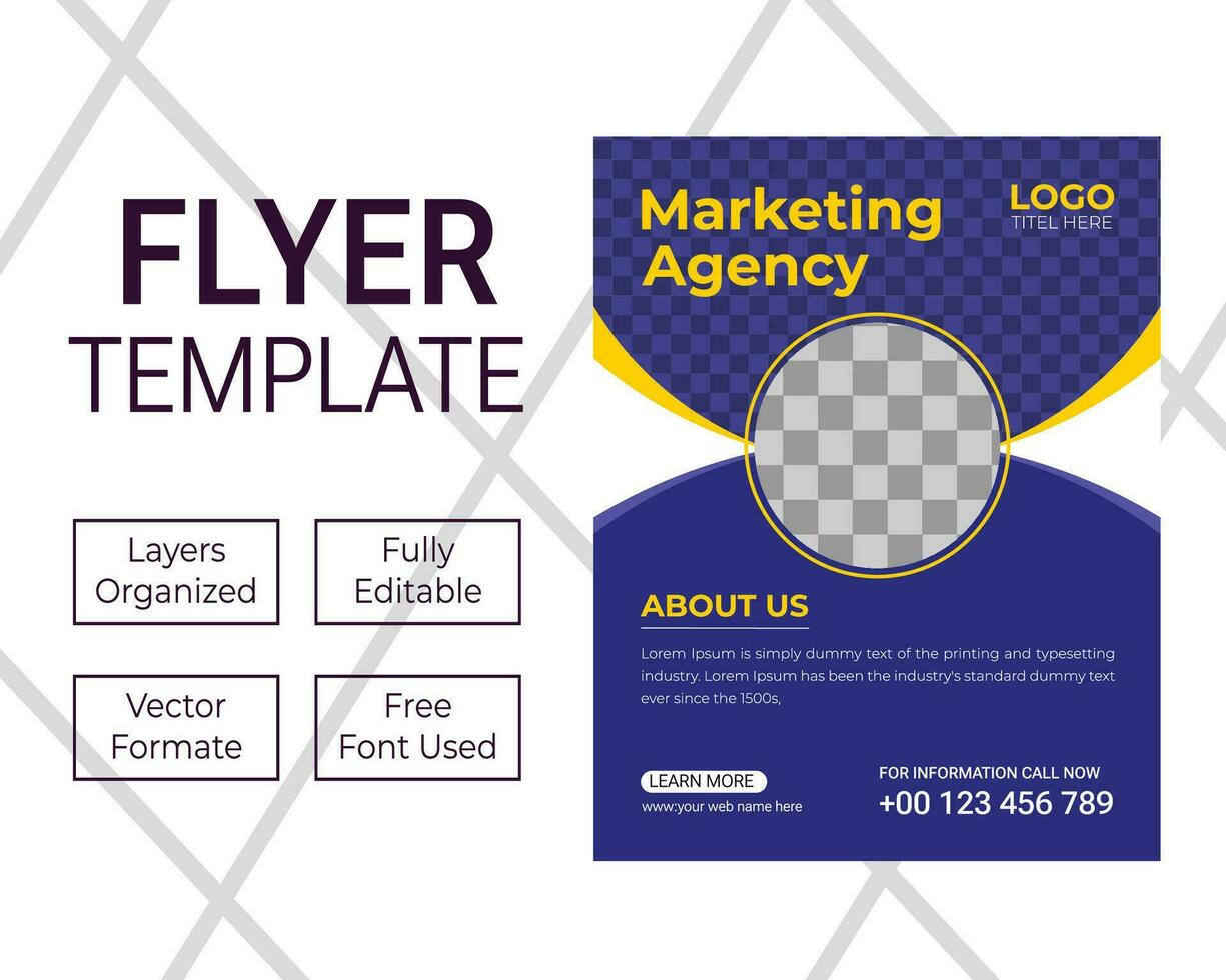 Digitals Marketing flyer design templates vector