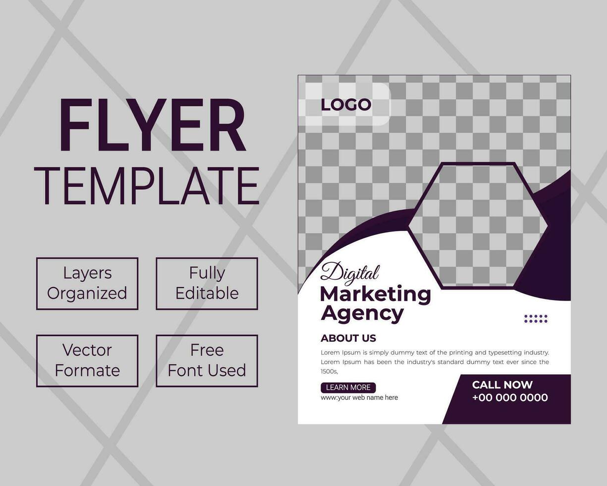 Digitals Marketing flyer design templates vector