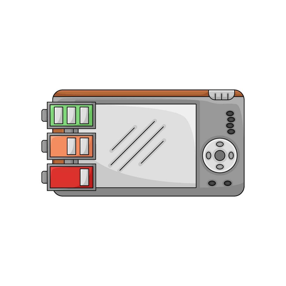 camera photo with battery illustration vector