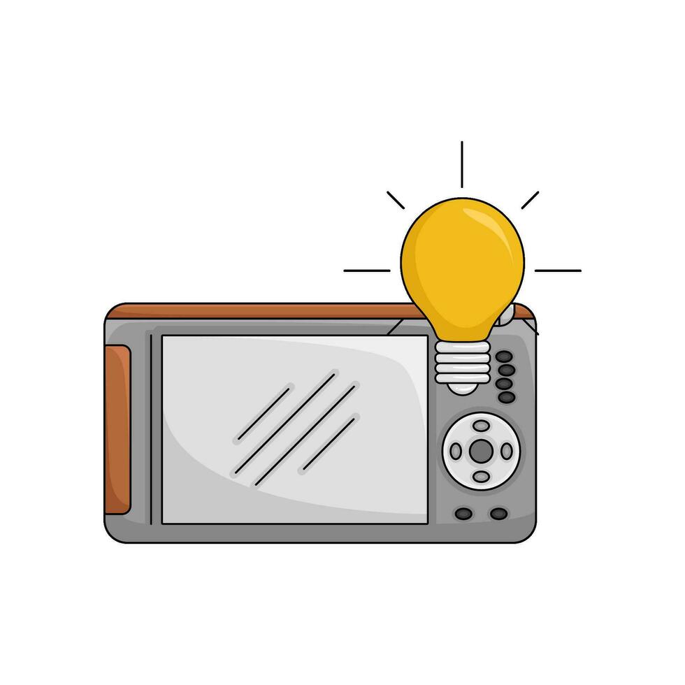 camera photo with lamp illustration vector