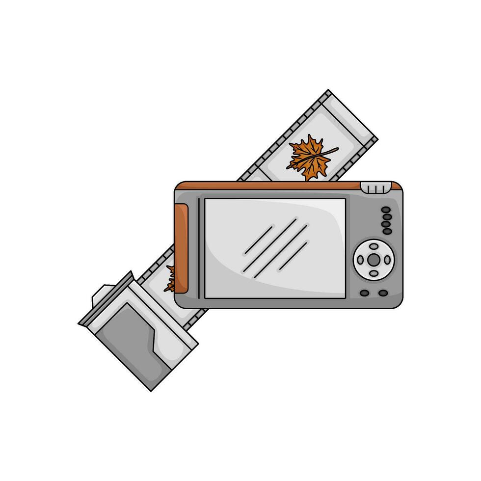 cliche with camera photo illustration vector