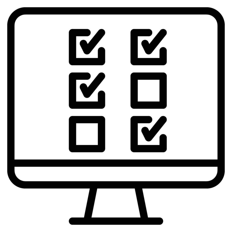 survey list icon . line vector illustration