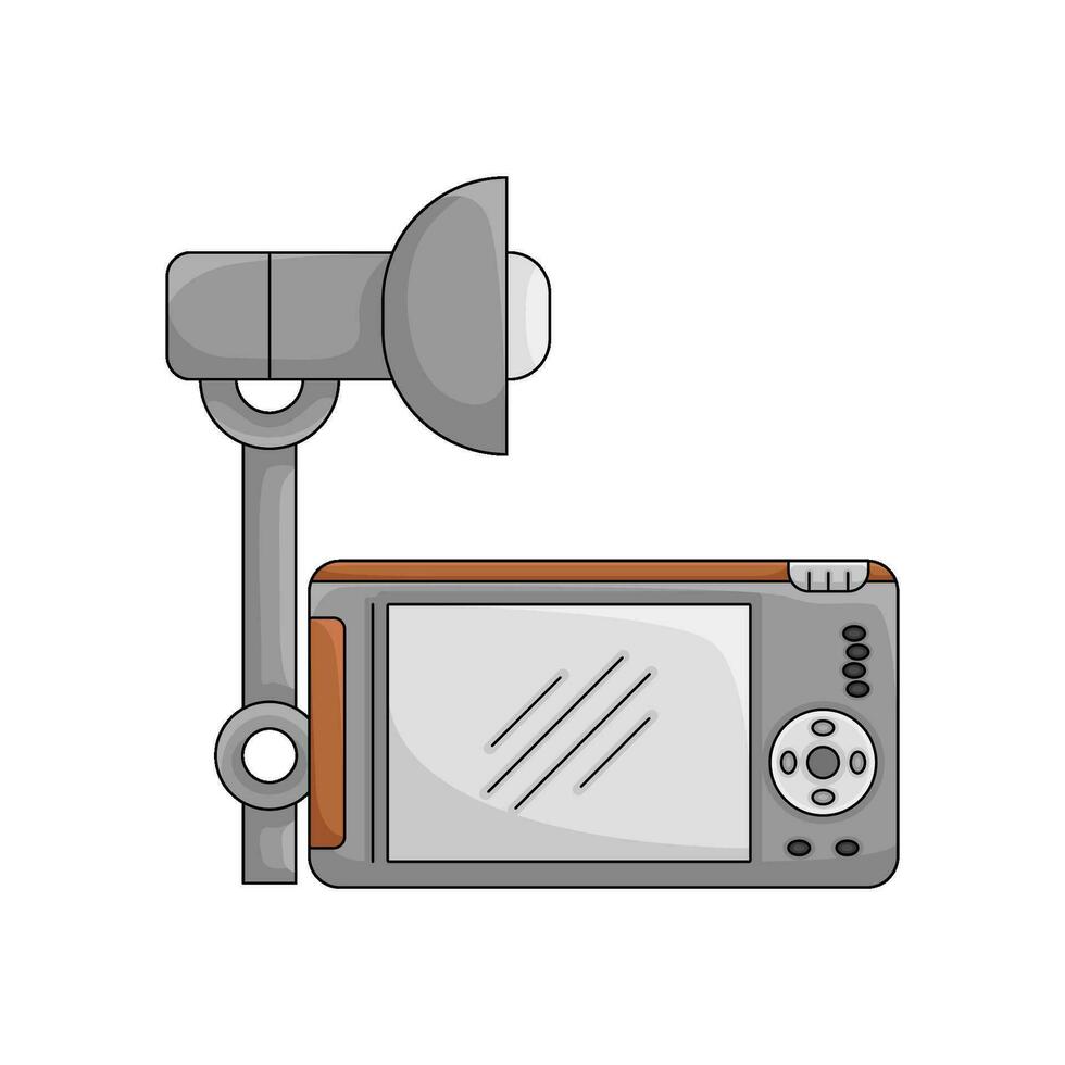 cámara foto con lámpara ilustración vector