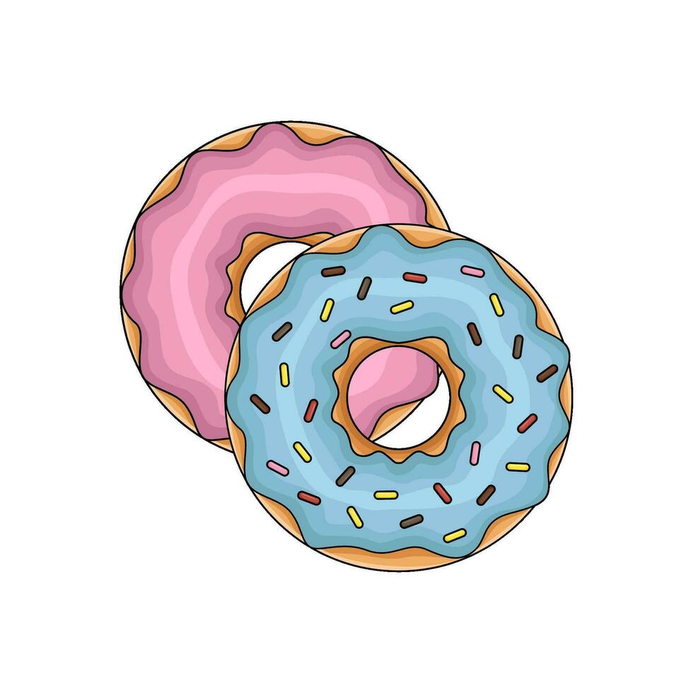 dulce rosquilla ilustración vector