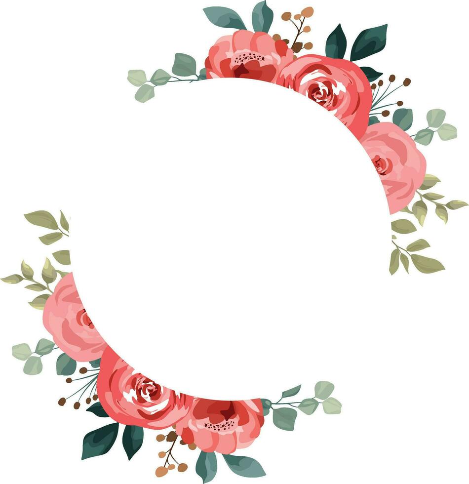Boda flor marco con flor ramo, Boda invitación decoración o saludo tarjeta vector