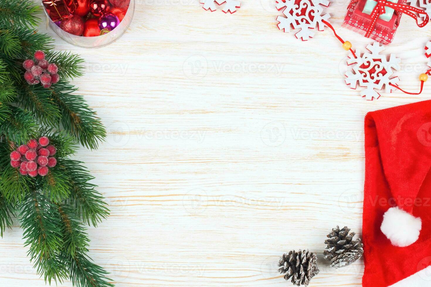 Cristmas and New Year background. top view, flat lay. photo
