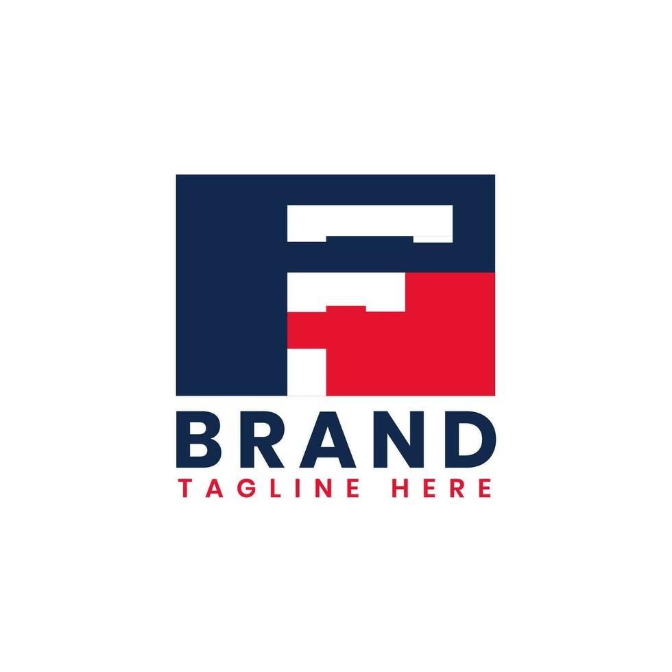 Initial Political and Patriotic F Logo Template, American Letter F Logo Design vector