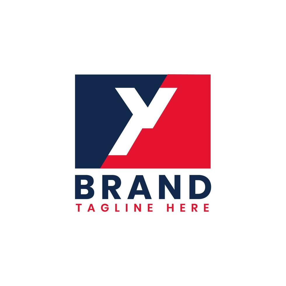 Patriotic Y Logo Design, Alphabet Y American Logo Template vector