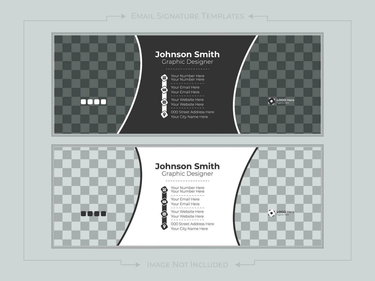 Email signature Template Design. vector