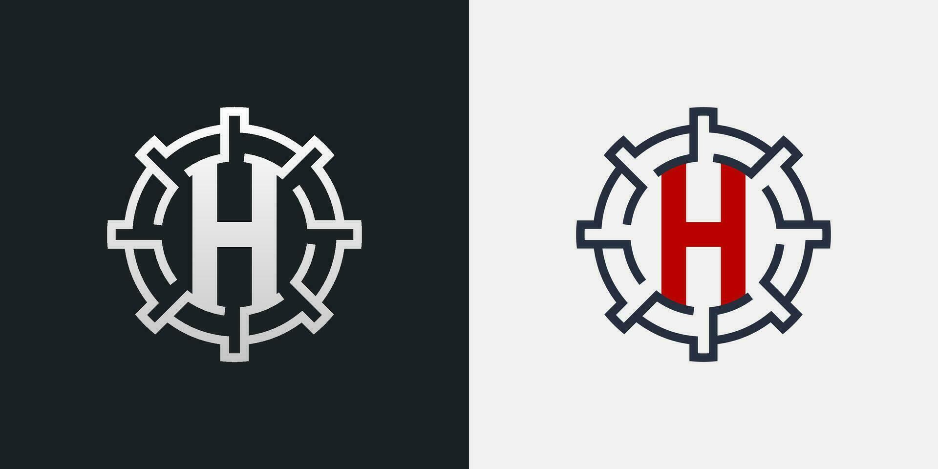 H Logo Design. Clean and Modern Letter H Logo in Round Shape vector